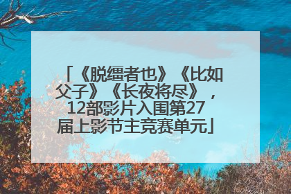《脱缰者也》《比如父子》《长夜将尽》，12部影片入围第27届上影节主竞赛单元