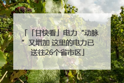 「甘快看」电力“动脉”又增加 这里的电力已送往26个省市区