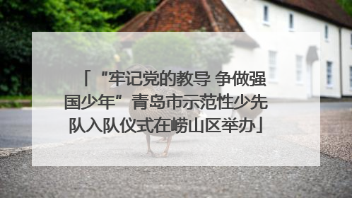 “牢记党的教导 争做强国少年”青岛市示范性少先队入队仪式在崂山区举办