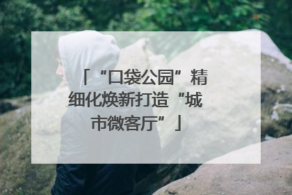 “口袋公园”精细化焕新打造“城市微客厅”