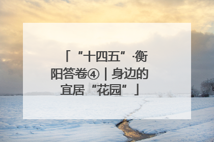 “十四五”·衡阳答卷④｜身边的宜居“花园”