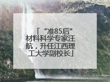 “准85后”材料科学专家汪航，升任江西理工大学副校长