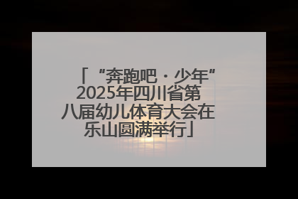 “奔跑吧・少年”2025年四川省第八届幼儿体育大会在乐山圆满举行