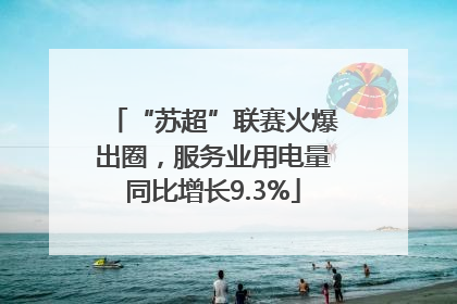 “苏超”联赛火爆出圈，服务业用电量同比增长9.3%