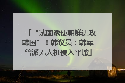 “试图诱使朝鲜进攻韩国”！韩议员：韩军曾派无人机侵入平壤