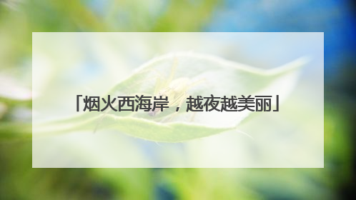 烟火西海岸，越夜越美丽