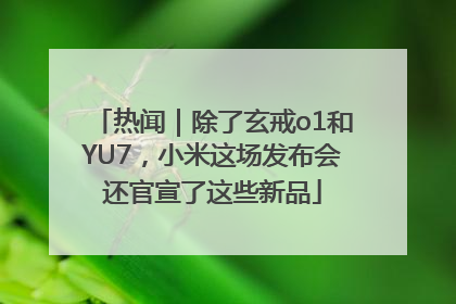 热闻｜除了玄戒o1和YU7，小米这场发布会还官宣了这些新品