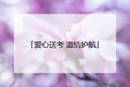 爱心送考 温情护航