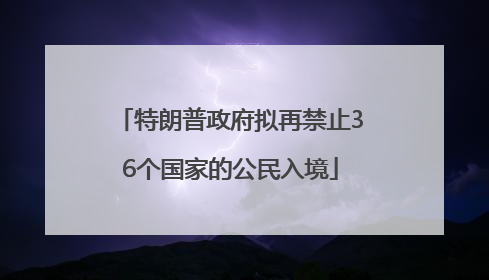 特朗普政府拟再禁止36个国家的公民入境