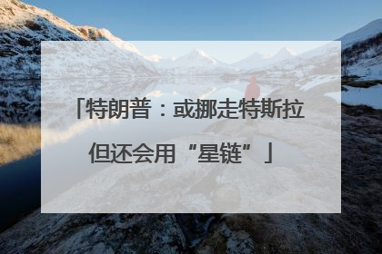 特朗普：或挪走特斯拉 但还会用“星链”
