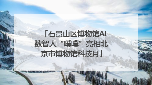 石景山区博物馆AI数智人“噗噗”亮相北京市博物馆科技月