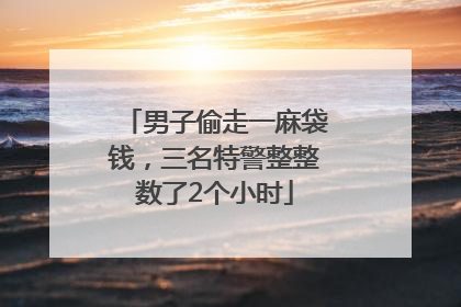 男子偷走一麻袋钱，三名特警整整数了2个小时