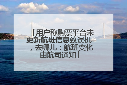 用户称购票平台未更新航班信息致误机，去哪儿：航班变化由航司通知