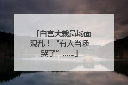 白宫大裁员场面混乱！“有人当场哭了”……