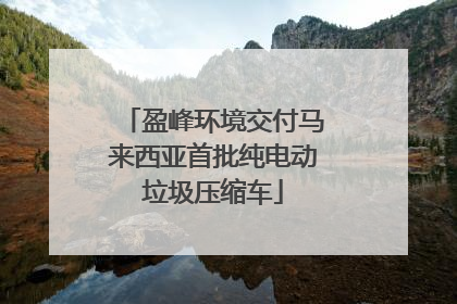 盈峰环境交付马来西亚首批纯电动垃圾压缩车