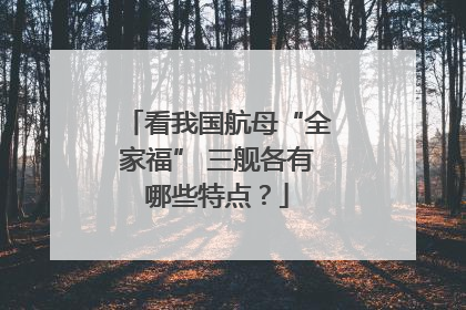 看我国航母“全家福” 三舰各有哪些特点？