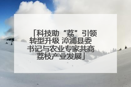 科技助“荔”引领转型升级 漳浦县委书记与农业专家共商荔枝产业发展