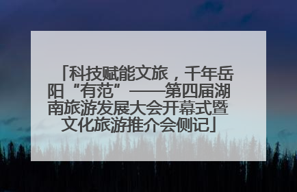 科技赋能文旅，千年岳阳“有范”——第四届湖南旅游发展大会开幕式暨文化旅游推介会侧记