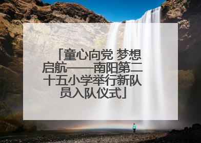 童心向党 梦想启航——南阳第二十五小学举行新队员入队仪式