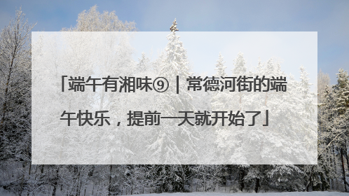 端午有湘味⑨｜常德河街的端午快乐，提前一天就开始了