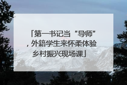 第一书记当“导师”，外籍学生来怀柔体验乡村振兴现场课