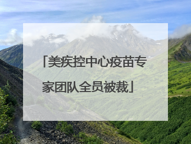 美疾控中心疫苗专家团队全员被裁