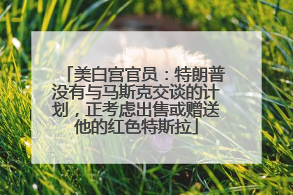 美白宫官员：特朗普没有与马斯克交谈的计划，正考虑出售或赠送他的红色特斯拉