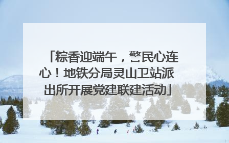 粽香迎端午，警民心连心！地铁分局灵山卫站派出所开展党建联建活动