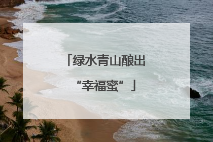 绿水青山酿出“幸福蜜”