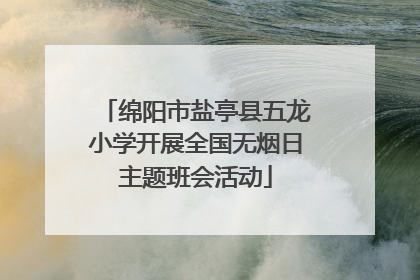 绵阳市盐亭县五龙小学开展全国无烟日主题班会活动