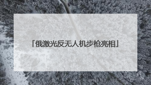 俄激光反无人机步枪亮相