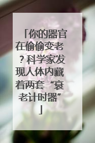 你的器官在偷偷变老？科学家发现人体内藏着两套“衰老计时器”