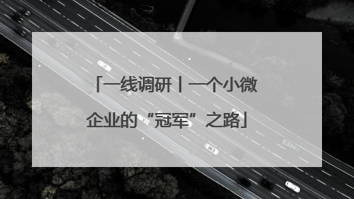 一线调研丨一个小微企业的“冠军”之路