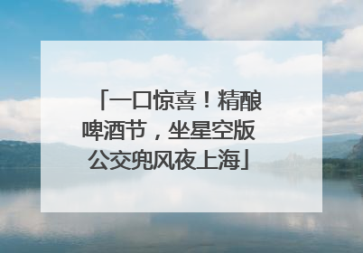 一口惊喜！精酿啤酒节，坐星空版公交兜风夜上海
