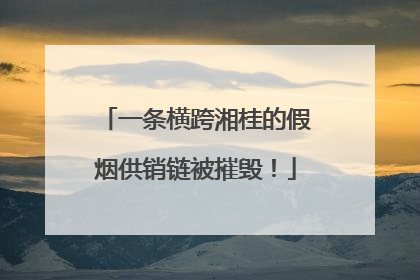 一条横跨湘桂的假烟供销链被摧毁！