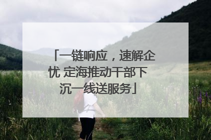 一链响应，速解企忧 定海推动干部下沉一线送服务