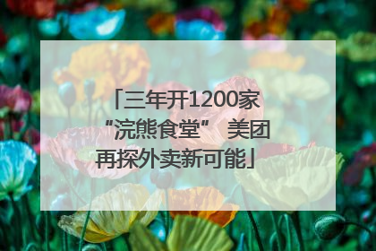 三年开1200家“浣熊食堂” 美团再探外卖新可能
