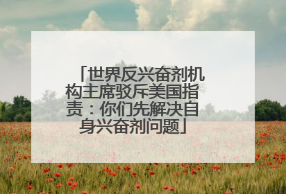 世界反兴奋剂机构主席驳斥美国指责：你们先解决自身兴奋剂问题