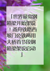 世界最宽钢箱梁开始架设！甬舟铁路西堠门公铁两用大桥首节段钢箱梁架设启动