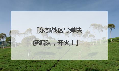 东部战区导弹快艇编队，开火！