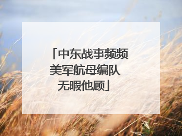 中东战事频频 美军航母编队无暇他顾