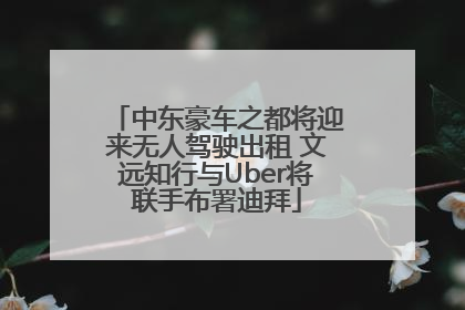 中东豪车之都将迎来无人驾驶出租 文远知行与Uber将联手布署迪拜