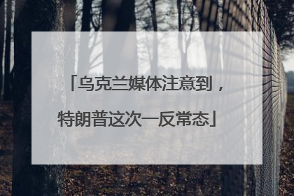 乌克兰媒体注意到，特朗普这次一反常态
