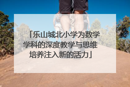 乐山城北小学为数学学科的深度教学与思维培养注入新的活力