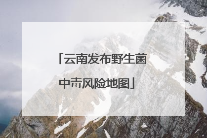 云南发布野生菌中毒风险地图