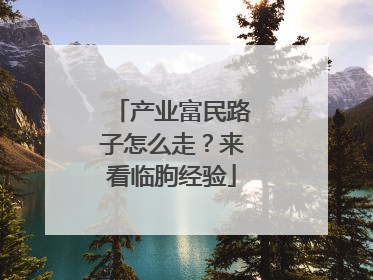 产业富民路子怎么走？来看临朐经验