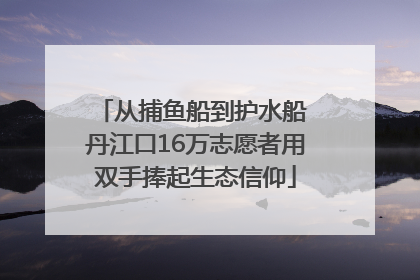 从捕鱼船到护水船 丹江口16万志愿者用双手捧起生态信仰