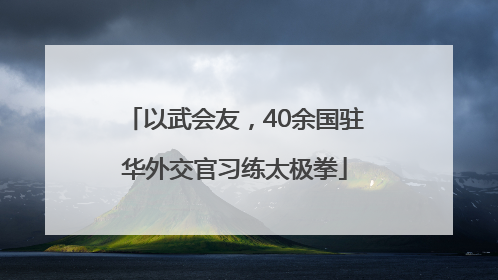 以武会友，40余国驻华外交官习练太极拳