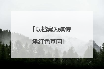 以档案为媒传承红色基因