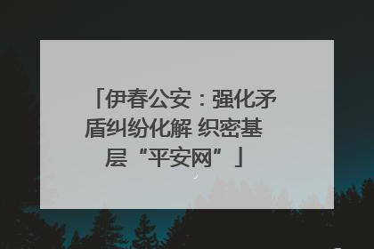 伊春公安：强化矛盾纠纷化解 织密基层“平安网”